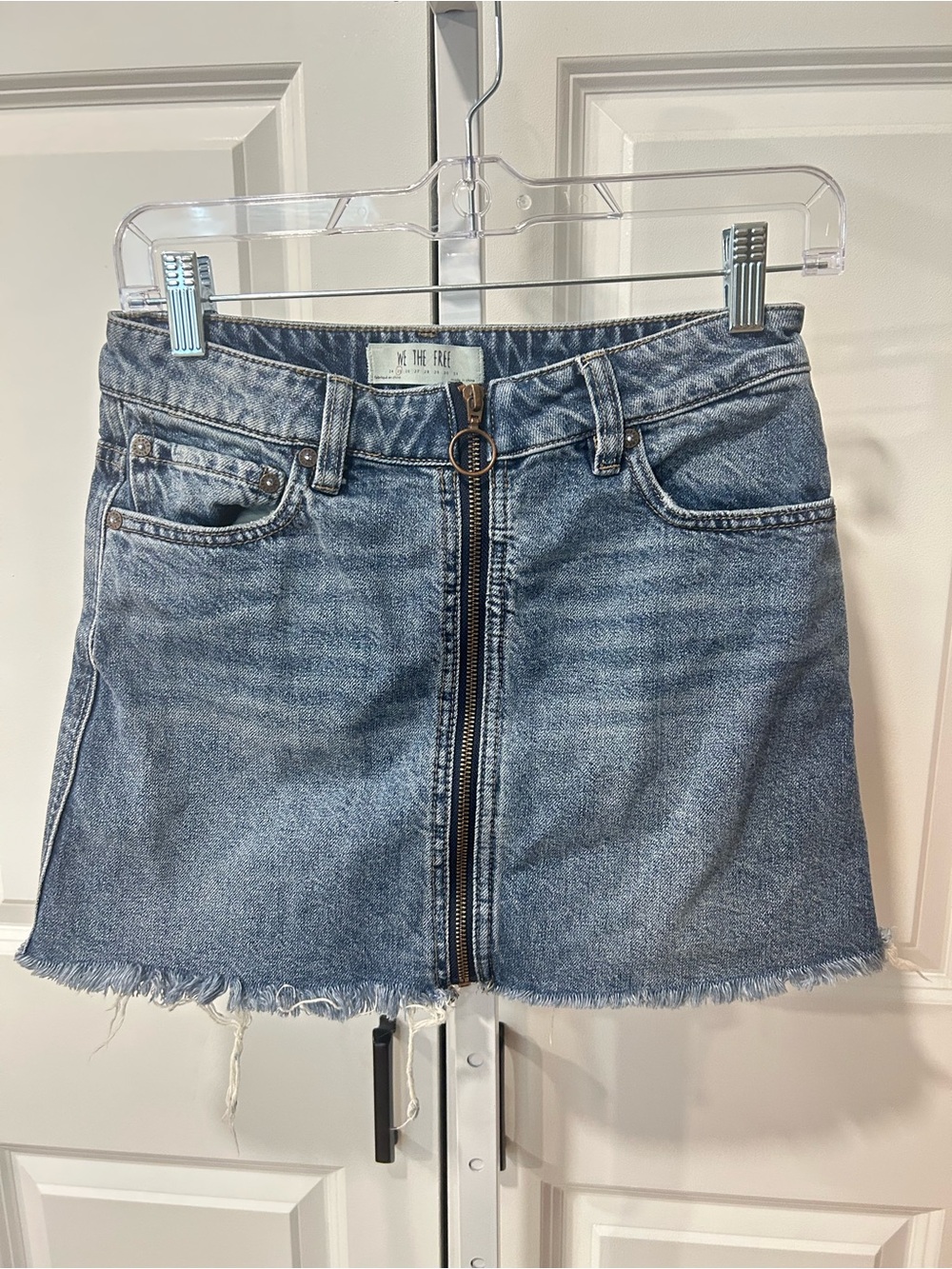 Free People Denim Mini Skirt